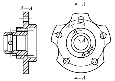 圖1-36鈑金加工件復合剖視圖